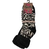 Apollo - Dames Huissokken - Zwart/Wit - 2-Pak - Polyester