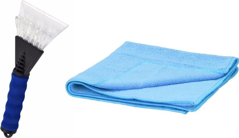 All Ride - IJskrabber Set - Multi - Kunststof - Inclusief Condensdoek