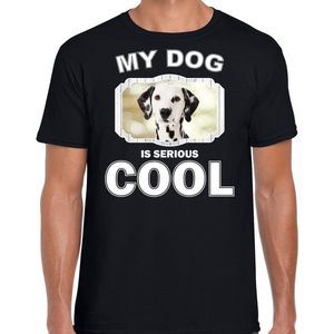 Dalmatier honden t-shirt my dog is serious cool zwart - heren - Dalmatiers liefhebber cadeau shirt