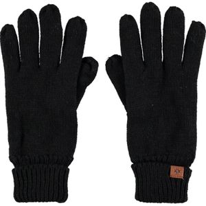 Zwarte gebreide handschoenen voor kinderen - One size - Warme fleece voering handschoenen voor jongens/meisjes