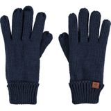 Navyblauwe gebreide handschoenen voor kinderen - One size - Warme fleece voering handschoenen voor jongens/meisjes