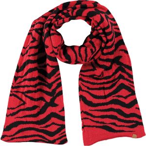 Rode/zwarte tijger/zebra strepen patroon sjaal/shawl voor meisjes - Winteraccessoires - Winterkleding/buitenkleding accessoires voor kinderen