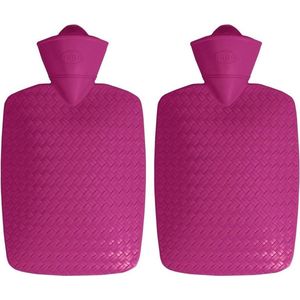 2x Kunststof kruiken fuchsia rose 1,8 liter zonder hoes