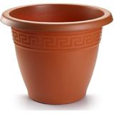 Bloempot Terra Cotta Rond Diameter 25 cm - Bloemen/Plantenbak/Plantenpot van Kunststof