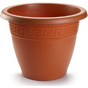 Plantenpot - Terracotta Bruin - Stevig Kunststof - Voor Binnen en Buiten