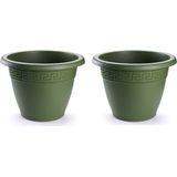 PlasticForte - Bloempot - Donkergroen - Kunststof - Diameter 50 cm