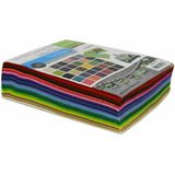 Multipack vilt 90x lapjes in 30 verschillende kleuren 10 x 15 cm - Hobbyvilt - Hobbyartikelen/knutselspullen