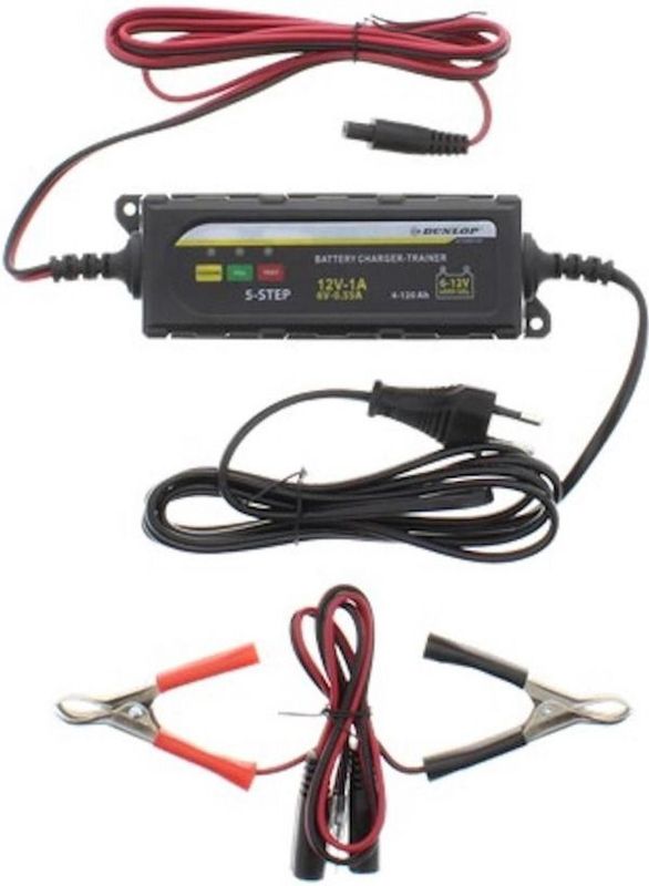 Dunlop - Acculader Druppelaar - 6/12V - 1A - Accu Oplader
