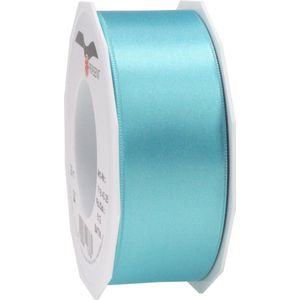 Cadeaulint/sierlint Satijn - 4 cm x 25 meter - Turquoise - cadeaus inpakken - decoratie/hobby