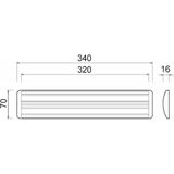 Brievenbus klep/tochtklep zilver 34 x 7 cm - aluminium - Isolatie - Brievenbuskleppen - Tochtwering