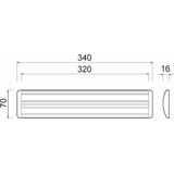 Brievenbus klep/tochtklep zwart 34 x 7 cm - aluminium - Isolatie - Brievenbuskleppen - Tochtwering