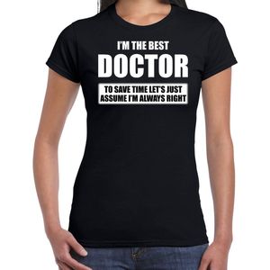 Bellatio Decorations - I'm The Best Doctor - T-shirt - Zwart - Katoen