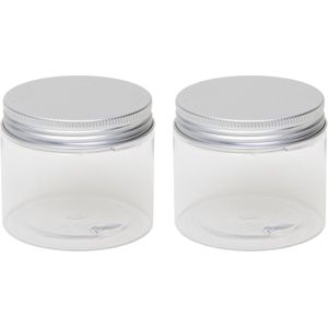 15x stuks kunststof mini bewaarpotje/voorraadpotje 150 ml met schroefdeksel - Weckpotten
