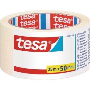 4x rol Afplaktape/schilderstape 50 mm x 25 m - Verf afplakband/tape - Maskeertape - Tesa Masking tape
