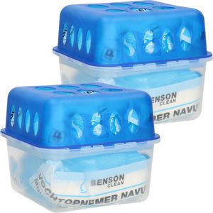 Benson clean vochtopnemer - 2 stuks - navulbaar - bevat per stuk twee navullingen van 400 gram
