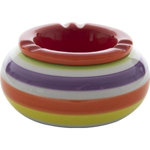 Ronde terras asbak/stormasbak rood keramiek 14 x 14 x 7 cm - Buiten asbakken