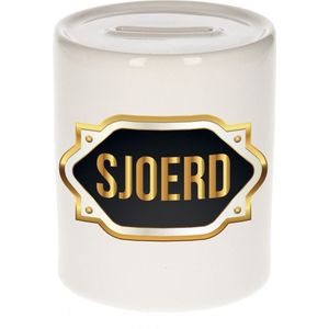 Sjoerd naam / voornaam kado spaarpot met embleem