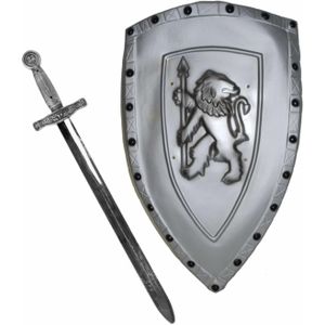 Ridders - Verkleed Wapens Set - Schild en Zwaard - Multi - Kunststof