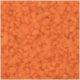 Fijn decoratie zand/kiezels in het oranje 480 gramÃâÃ - Decoratie zandkorrels mini steentjes 1 tot 2 mm