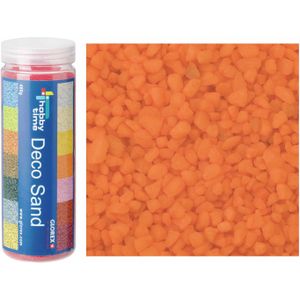 Glorex Hobby zandkorrels/kleine kiezelsteentjes - oranje - 480 gram - vulmateriaal vazen/terrariums