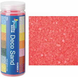 Glorex Hobby zandkorrels/kleine kiezelsteentjes - rood - 480 gram - vulmateriaal vazen/terrariums