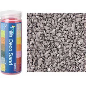 Fijn decoratie zand/kiezels - zilver - 500gr - Zandkorrels - Mini steentjes - 2 tot 6 mm