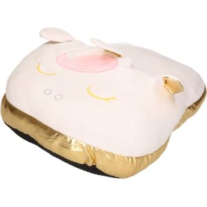 Eenhoorn voetenwarmer slof wit voor meisjes/dames - dierensloffen/dierenpantoffels