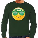 St. Patricks Day - Sweater - Groen - Heren - Irish Emoticon - Ierse Feestkleding