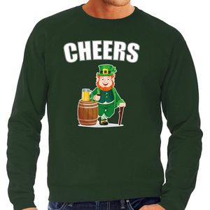 Bellatio Decorations - Cheers - Sweater - Groen - Katoen
