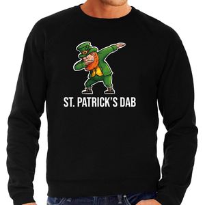St. Patricks dab feest sweater/ outfit zwart voor heren - St. Patricksday - swag / dabbin