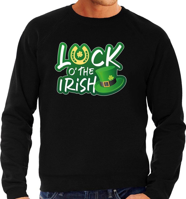 Sweater - Zwart - Katoen - Luck o the Irish