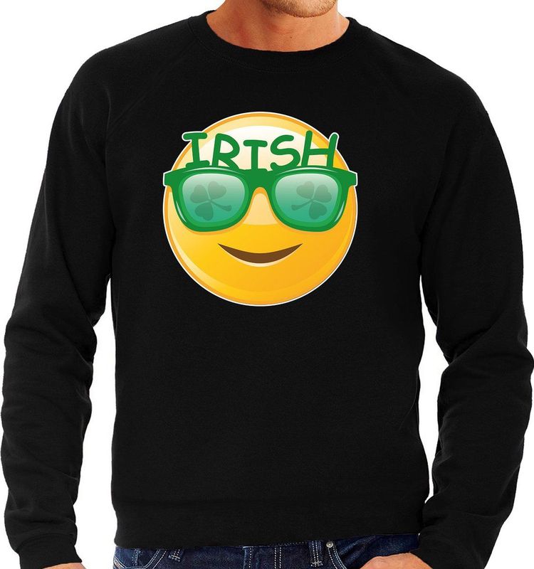 Bellatio Decorations - St. Patricks Day - Sweater - Zwart - Heren