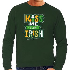 St. Patricks Day Sweater Groen Voor Heren - Kiss Me Im Irish
