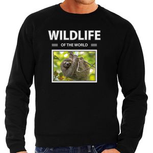 Dieren - Luiaard - Sweater - Zwart - Katoen - Wildlife of the World