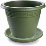 Forte - Plantenpot - Donkergroen - Kunststof - 2x Stuks Rond 40 cm
