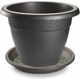 Forte Plastics - Bloempotten - Antraciet - Kunststof - 2x 30 cm Rond