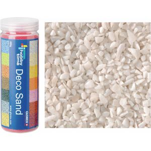 Fijn decoratie zand/kiezels - 2x - wit - 500gr - Zandkorrels - Mini steentjes - 2 tot 6 mm