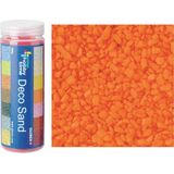 3x Busjes Fijn Decoratie Zand/Kiezels Kleur Oranje 500 Gram - Decoratie Zandkorrels Mini Steentjes 2 Tot 6 Mm