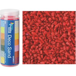 2x busjes fijn decoratie zand/kiezels kleur rood 500 gram - Decoratie zandkorrels mini steentjes 2 tot 6 mm