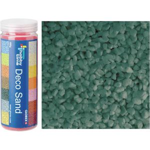 2x busjes fijn decoratie zand/kiezels in het turquoise 480 gram - Decoratie zandkorrels mini steentjes 1 tot 2 mm