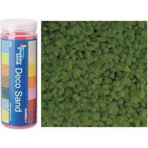 3x busjes fijn decoratie zand/kiezels in het groen 480 gram - Decoratie zandkorrels mini steentjes 1 tot 2 mm