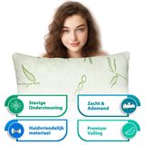 Bamboe - Hoofdkussen - Set van 2 - Bamboe met Traagschuim - Hypoallergeen en Ademend