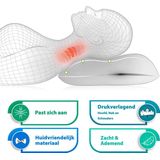 Bamboe - Hoofdkussen - Set van 2 - Bamboe met Traagschuim - Hypoallergeen en Ademend