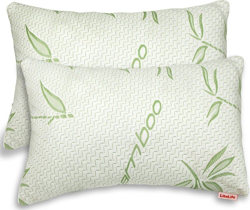 Bamboe - Hoofdkussen - Set van 2 - Bamboe met Traagschuim - Hypoallergeen en Ademend