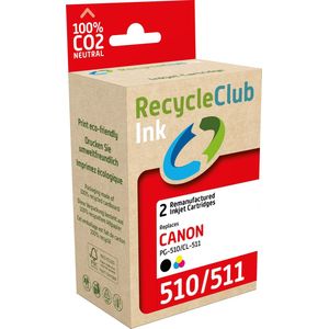 RecycleClub Cartridge compatibel met Canon PG-510/CLI-511 Multipack K10283RC