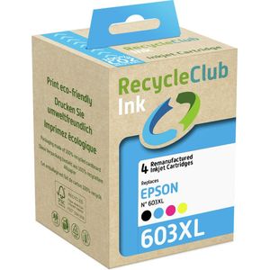 RecycleClub K10539RC inktcartridge 4 stuk(s) Compatibel Hoog (XL) rendement Zwart, Cyaan, Magenta, Geel