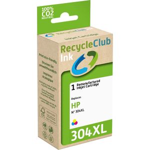 RecycleClub inktcartridge - Inktpatroon - Geschikt voor HP - Alternatief voor HP 304XL Kleur 16.5ml - 480 pagina's