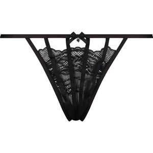 String - Zwart - Kant - Mesh - Cut-Out Details