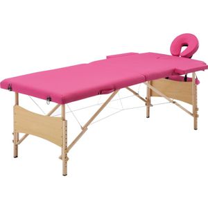 Massagetafel - Roze - Kunstleer - Verstelbare Hoogte