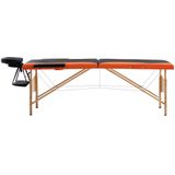 vidaXL-Massagetafel-inklapbaar-2-zones-hout-zwart-en-oranje